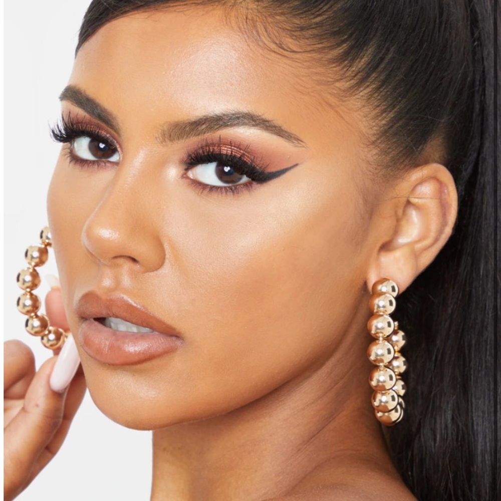 Gold hoop earrings
